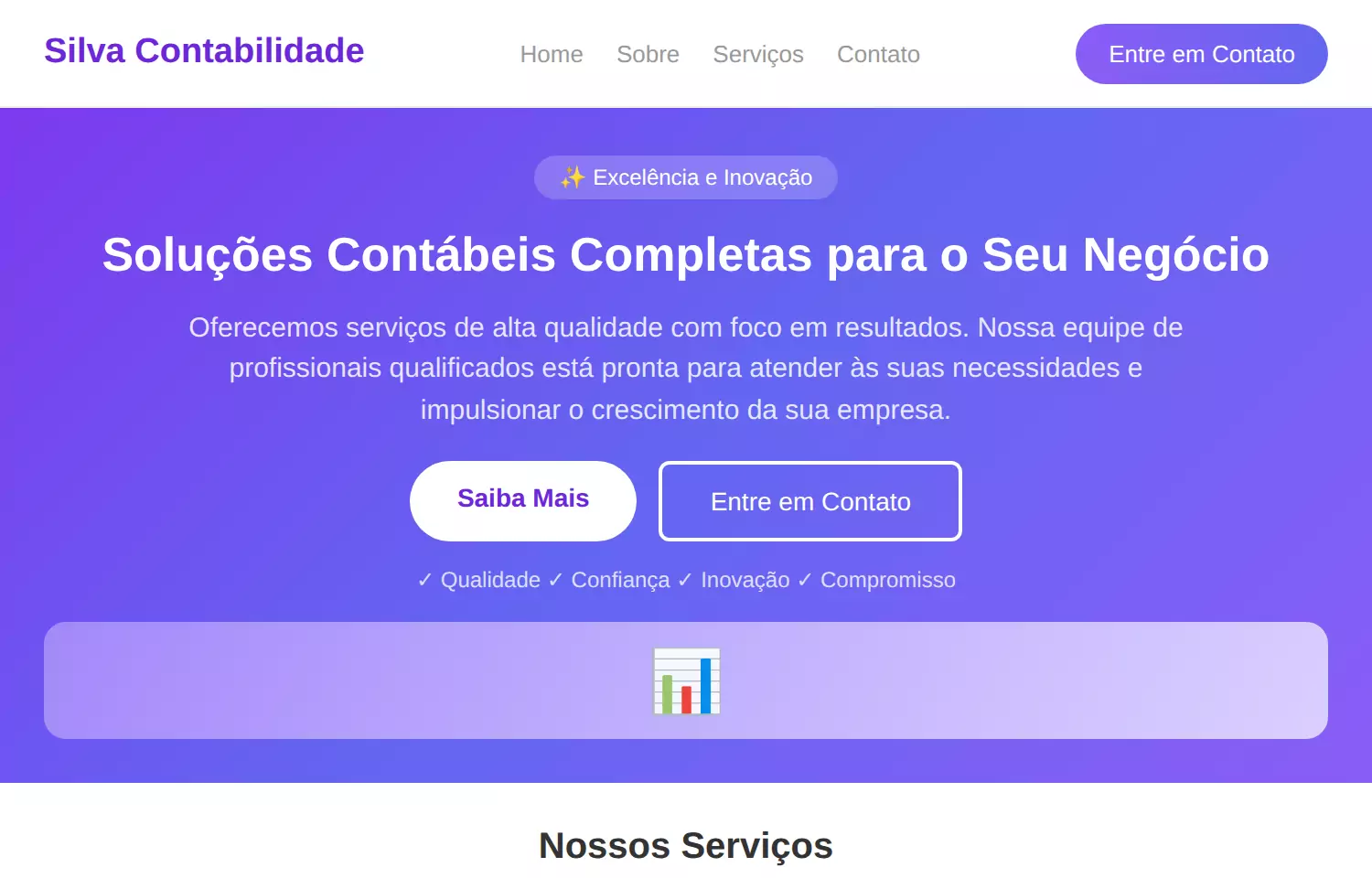 Site genérico gerado por IA, igual a milhares de outros