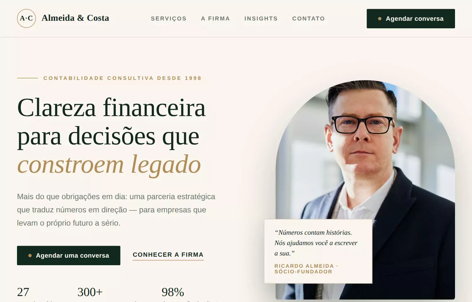 Site profissional com identidade exclusiva criado pela SiteCont
